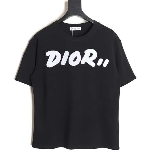 T-shirt a maniche corte con stampa di lettere CD Dior 24SS