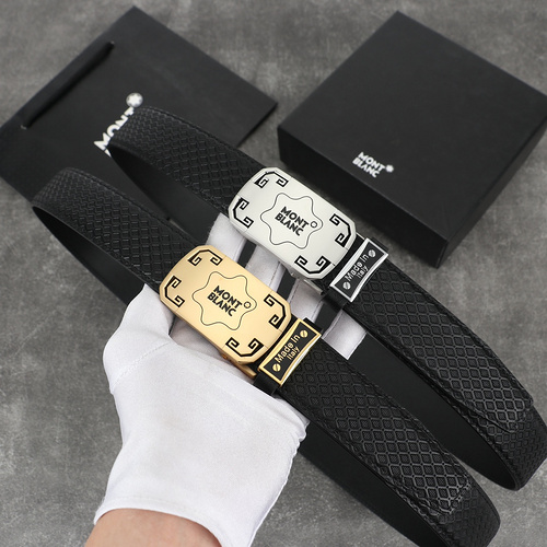 MBC original men's leather belt counter quality MBC men's belt spot wholesale width 3.5CM complete a
