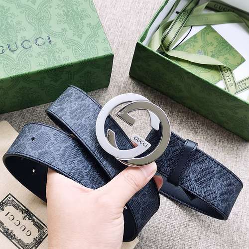 GUCC original men's leather belt counter quality GUCC men's belt in stock wholesale width 4.0CM comp