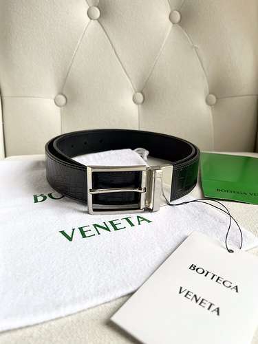 BV original men's leather belt counter quality BV men's belt spot wholesale width 3.5CM complete acc