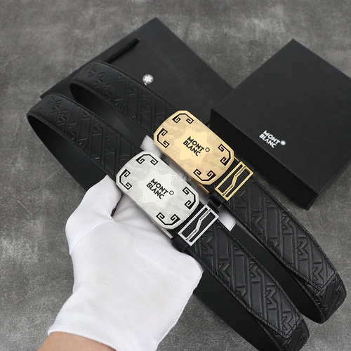 MB Wanbao original men's leather belt counter quality MB Wanbao men's belt ready stock wholesale wid