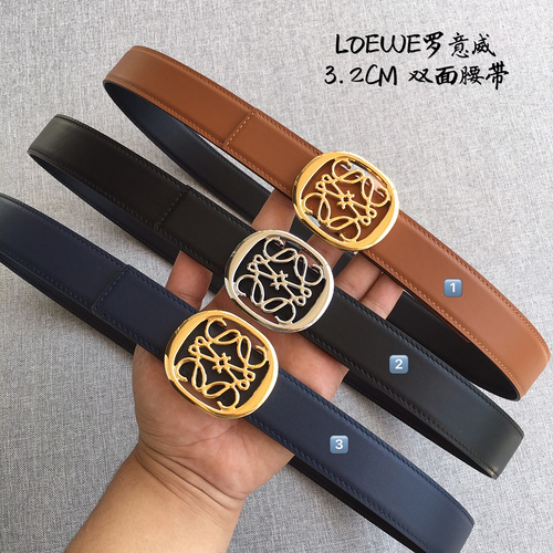 LOEW Luo original men's leather belt counter quality LOEW Luo men's belt ready stock wholesale width