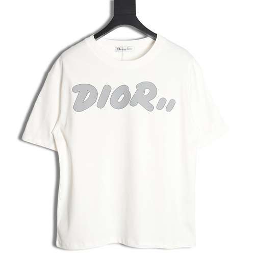 T-shirt a maniche corte con stampa di lettere CD Dior 24SS