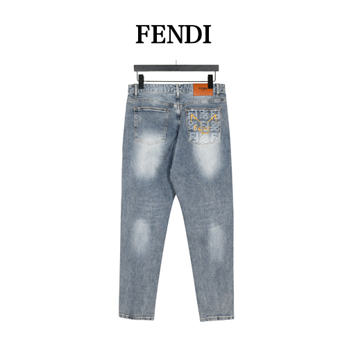 Jeans FDFendi con occhi mostruosi