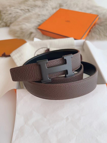 Hermès original men's genuine leather belt counter quality Hermès men's belt ready for sale width 3.