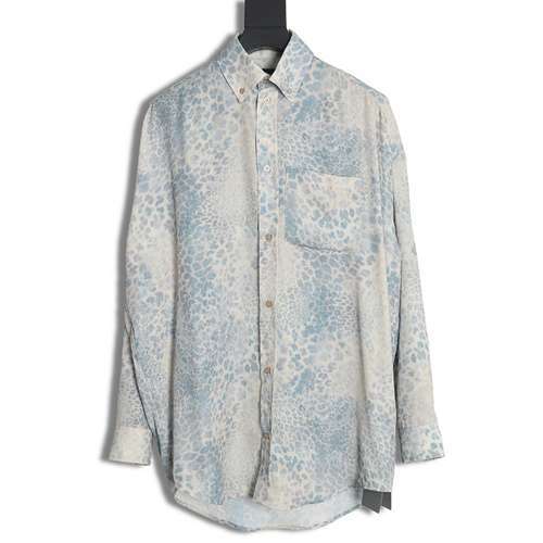 Camicia BLCG Balenciaga 24SS con stampa leopardata ad onde