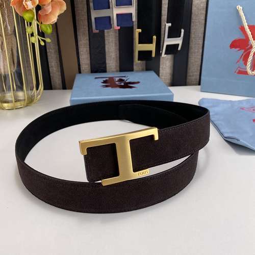 TODS original boys' leather belt counter quality TODS boys' belt in stock wholesale width 3.5CM comp