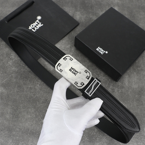 MBC original men's leather belt counter quality MBC men's belt spot wholesale width 3.5CM complete a