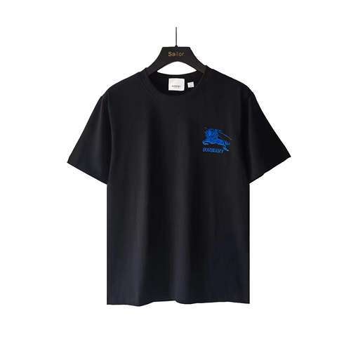 T-shirt a maniche corte con stampa in schiuma stampata sul retro del piccolo logo blu ricamato BBR B