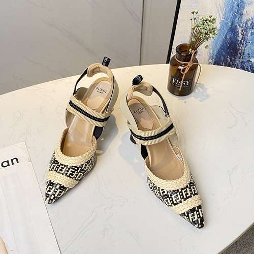 F&DI woven high-heeled shoes Size: 35-41 (41 customized) Q62YS21