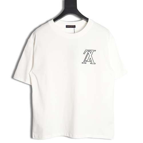 T-shirt a maniche corte con stampa del logo capovolto di LV Louis Vuitton 24SS