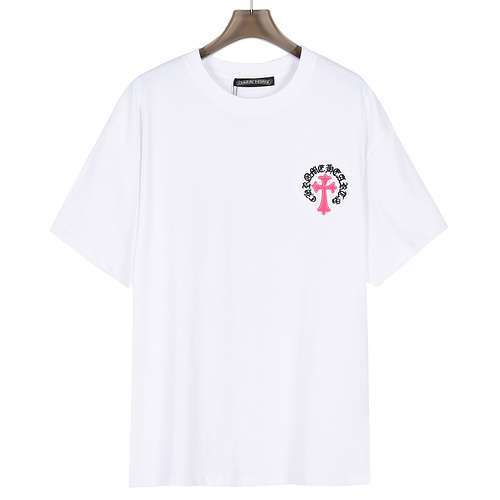 T-shirt a maniche corte ricamata con patch di graffiti in sanscrito CHCro Heart 24SS