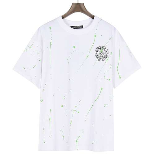 T-shirt a maniche corte con graffiti fluorescenti in sanscrito CHCro Heart 24SS