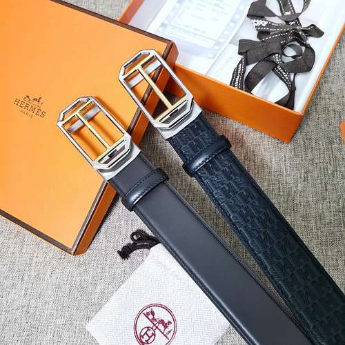 H Aima original men's leather belt counter quality H Aima men's belt ready for sale width 3.5CM comp