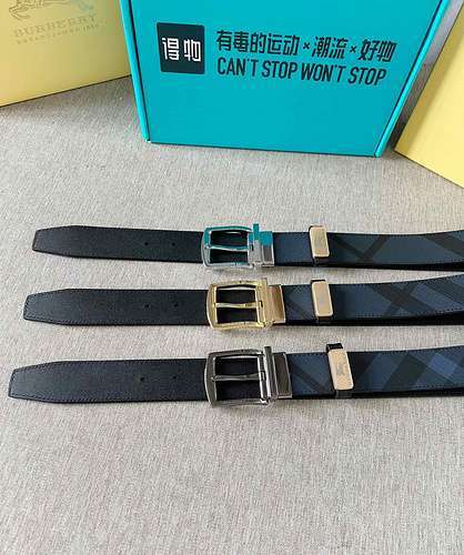 BURBERRY Belt Wholesale Burberry Boys Belt Wholesale Original Genuine Leather Material Spot Sale Wid