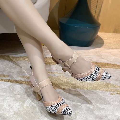 F&DI woven high-heeled shoes Size: 35-41 (41 customized) Q62YS21