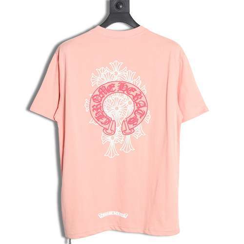 T-shirt a maniche corte con stampa a ferro di cavallo rosa CH Crow Heart 24SS