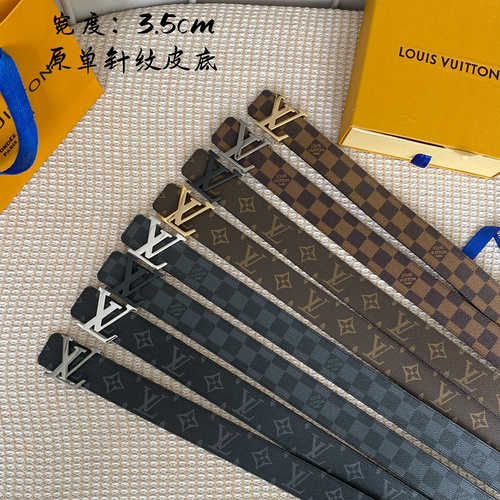 LV original men's and women's leather belts counter quality LV men's and women's belts in stock whol