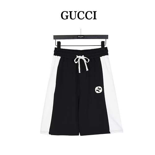 Pantaloncini Doppia G ricamati patchwork G Gucci