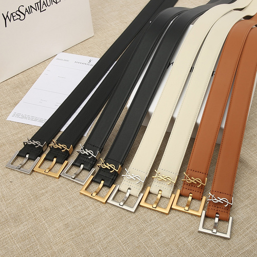 YSL belt wholesale Yves Saint Laurent men's belt wholesale Original genuine leather material Spot pr