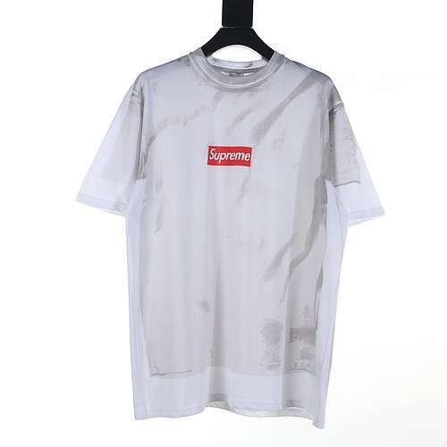 T-shirt a maniche corte con logo quadrato in due pezzi SUPREME XMM Margiela MM6