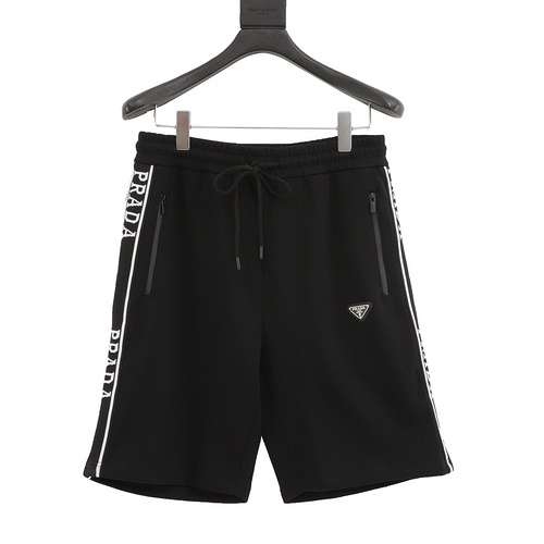 PRD Prada Iron Brand Pantaloncini con nastro laterale con logo triangolare