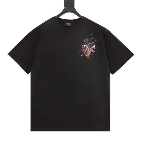 Tshirt girocollo con stampa FD Fendi splash eye