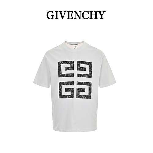 GVC Givenchy 24ss 4G grande logo stampato a maniche corte sul petto