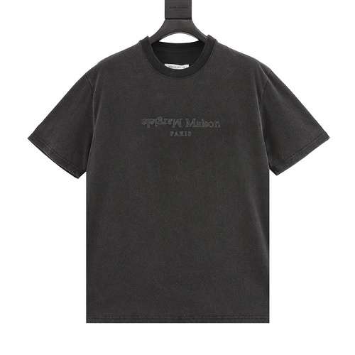 Maison Margiela MM6 24 Tshirt a maniche corte ricamata lavata in nuovo stile