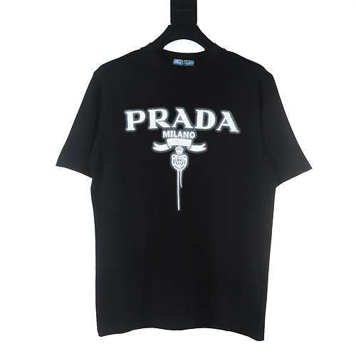 T-shirt Prada PRD a maniche corte con monogramma sul petto