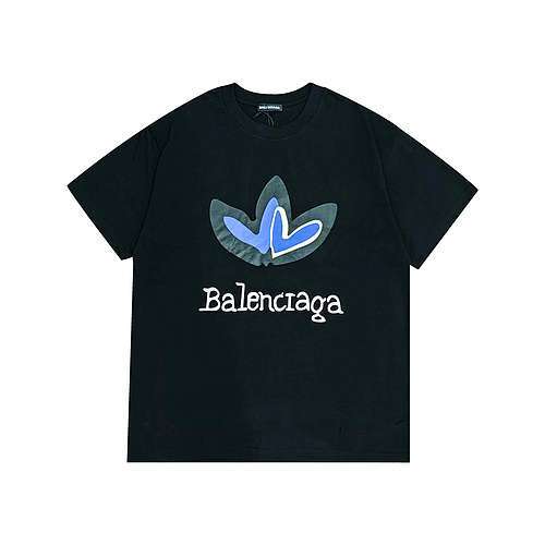 Tshirt a maniche corte stampata in nuovo stile BLCG Balenciaga 24ss joint clover