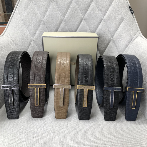 TOMF original men's leather belt counter quality Prada men's belt ready stock wholesale width 4.0CM 