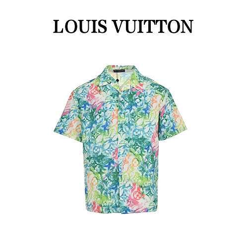 Camicia a maniche corte presbite LV Louis Vuitton 24ss Crayon Graffiti