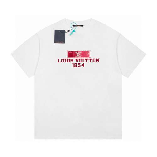 T-shirt a maniche corte con stampa tridimensionale LV Louis Vuitton 24ss in edizione limitata 1854