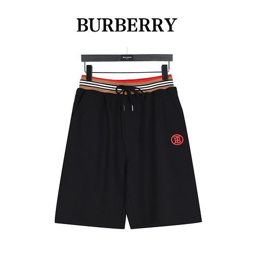 BBR Burberry plaid waistband embroidered logo shorts