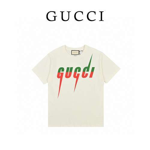 G Gucci 19ss logo fulmine stampato maniche corte