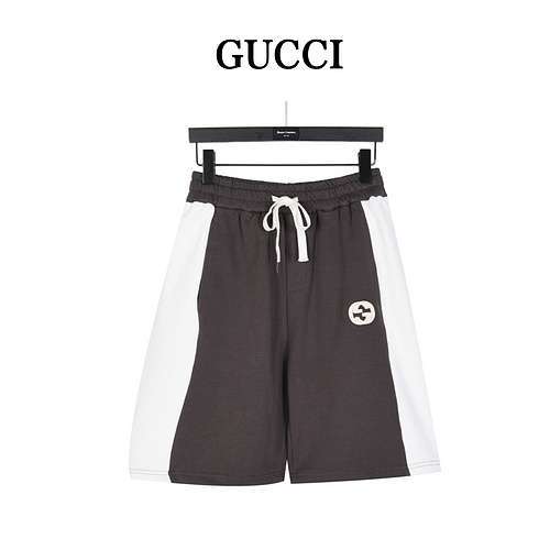 Pantaloncini Doppia G ricamati patchwork G Gucci