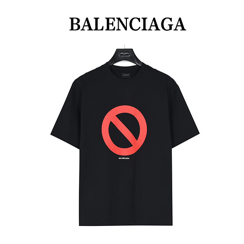 BLCG Balenciaga 24ss bfrnd circle turtle crack washed short-sleeved T-shirt