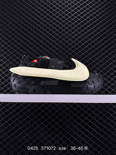 36 Nike NIKE CPFM AIR FLEA 2 224 new thick-soled couple's tire shoes Velcro casual sports heightenin