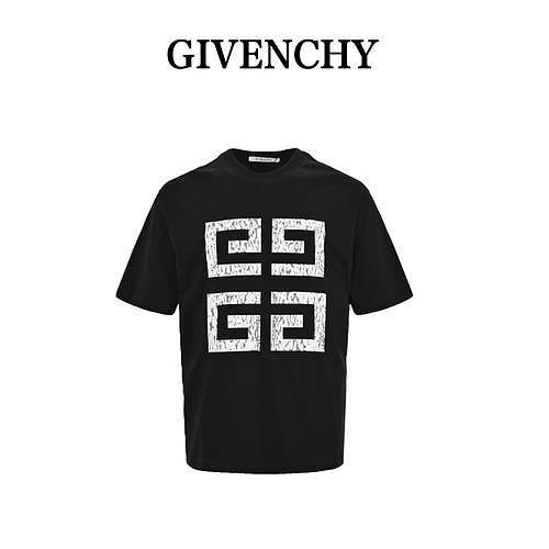 GVC Givenchy 24ss 4G grande logo stampato a maniche corte sul petto