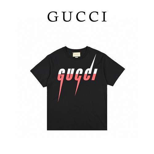 G Gucci 19ss logo fulmine stampato maniche corte