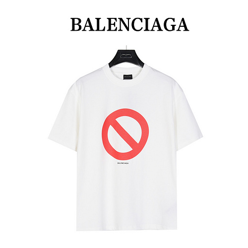 BLCG Balenciaga 24ss bfrnd circle turtle crack washed short-sleeved T-shirt