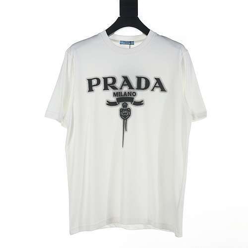 T-shirt Prada PRD a maniche corte con monogramma sul petto