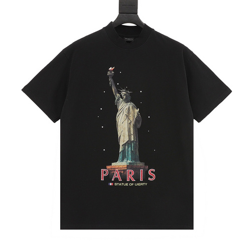 BLCG 24ss catwalk style Statue of Liberty printed short-sleeved T-shirt