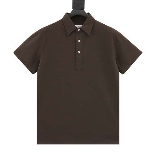 Polo Margiela MM6 24 a maniche corte in nuovo stile con cuciture sui quattro angoli