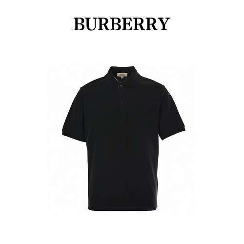 Polo a maniche corte con piccola etichetta ricamata BBR Burberry Classic War Horse