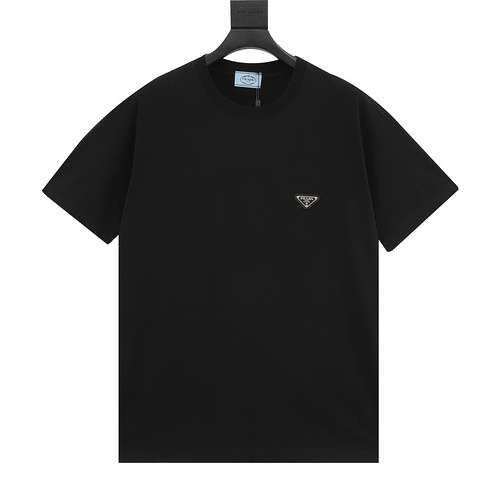 T-shirt a maniche corte PRD Prada con logo classico in ferro