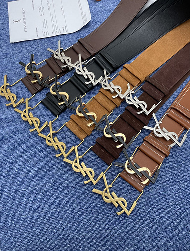 YSL belt wholesale Yves Saint Laurent men's belt wholesale Original genuine leather material Spot pr