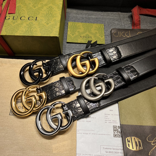 GG original men's leather belt counter quality GG men's belt ready stock wholesale width 3.8CM lengt