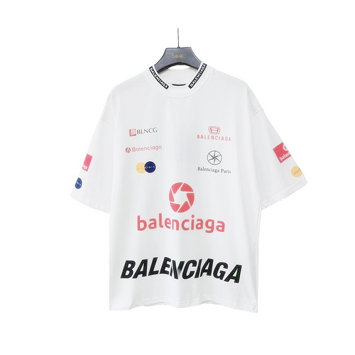 Balenciaga BLCG full logo racing suit short-sleeved shirt